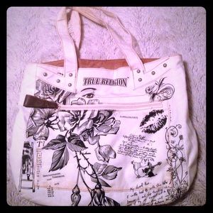 True religion canvas tote