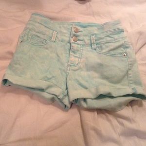 Blue jean high wasted shorts