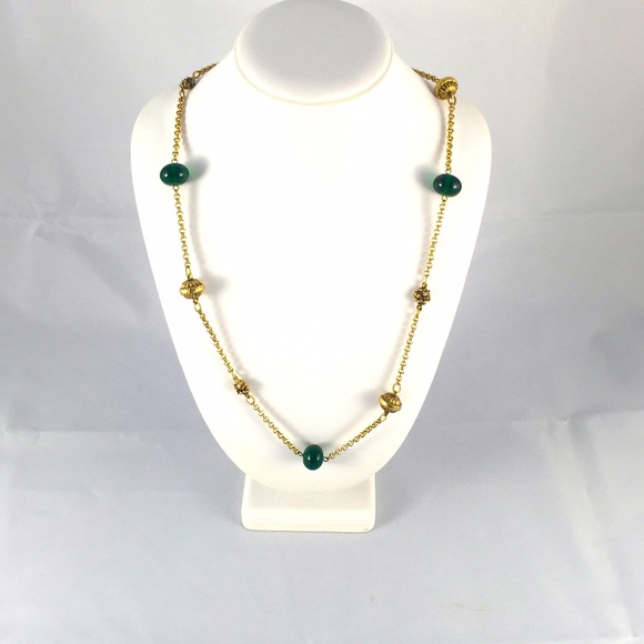Chanel Gold Tone Chain Necklace 1980's Vintage