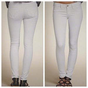 Hollister white super skinny jeans
