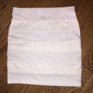 White body con skirt