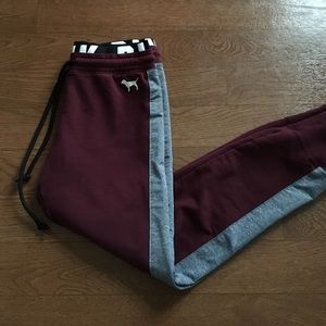 PINK collegiate sweat pants