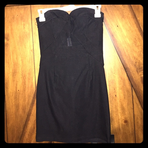 Size S little black strapless dress