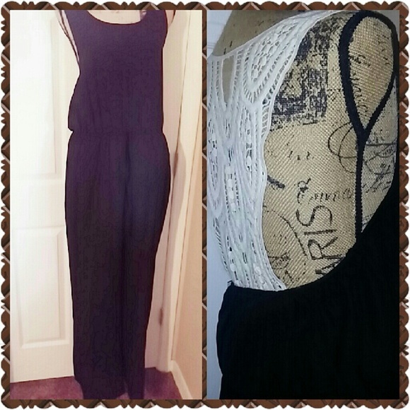 Pants - Liberty love black and cream jumpsuit