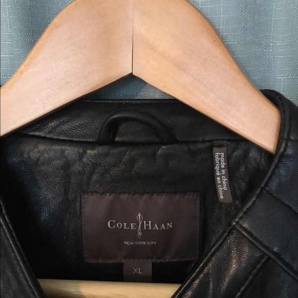 Cole Haan XL black leather jacket... - Picture 4 of 4