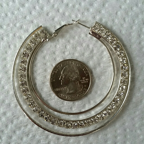 Silver Hoops - Picture 2 of 2