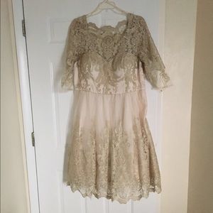 Gilded Grace Dress in Champagne - Size 2X US22
