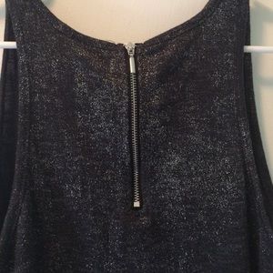Mossimo zipper back shimmer tank