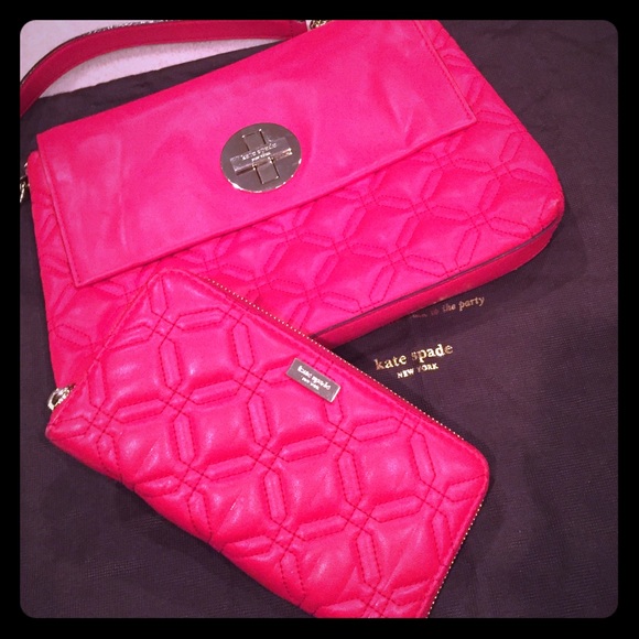 Matching red Kate Spade handbag and Wallet!!