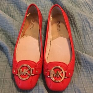 Red Michael Kors flats size 8