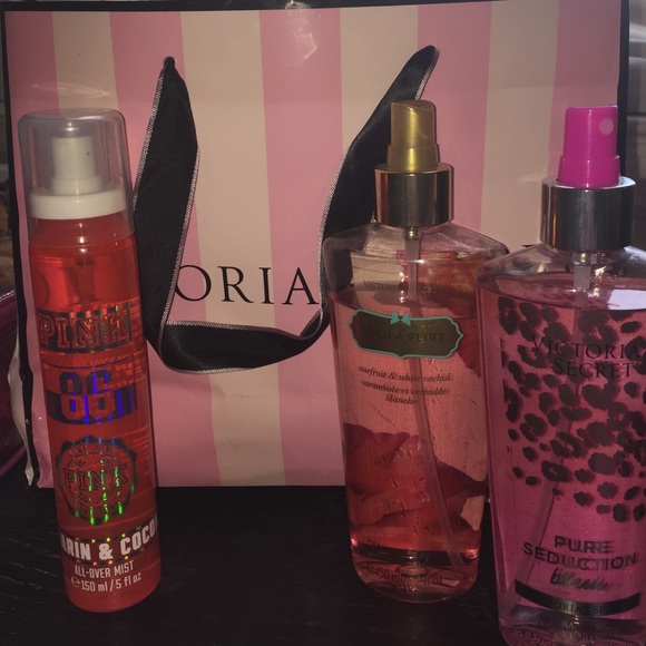 Vs (the one is Pink vs) sprays.