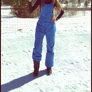 Blue snow overalls
