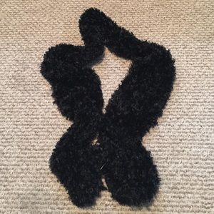 Black fuzzy scarf