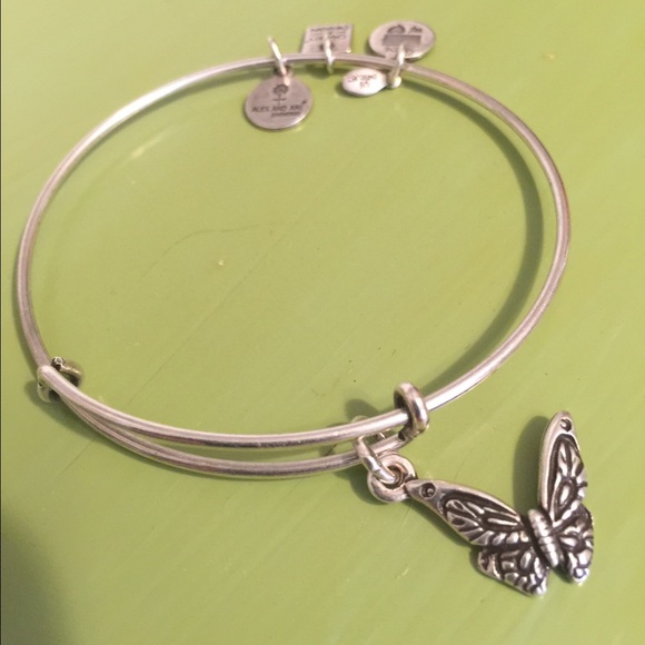 Alex & Ani butterfly charm bangle