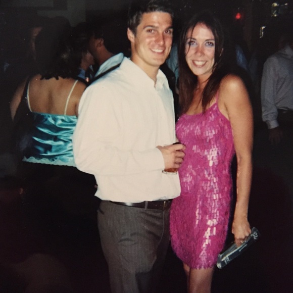 BCBG sequin dress. Fuchsia. Size 0