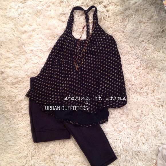 Urban Outfitters Staring at Stars black/gold top