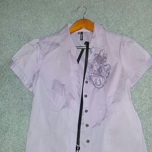 Purple Dress Shirt w/belt