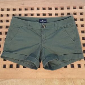 Olive green midi short