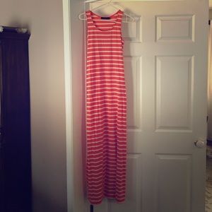 Limited maxi dress. Orange and white stripe. XS