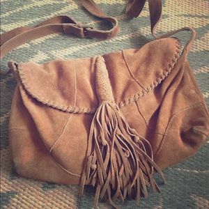 Lucky Brand suede crossover bag