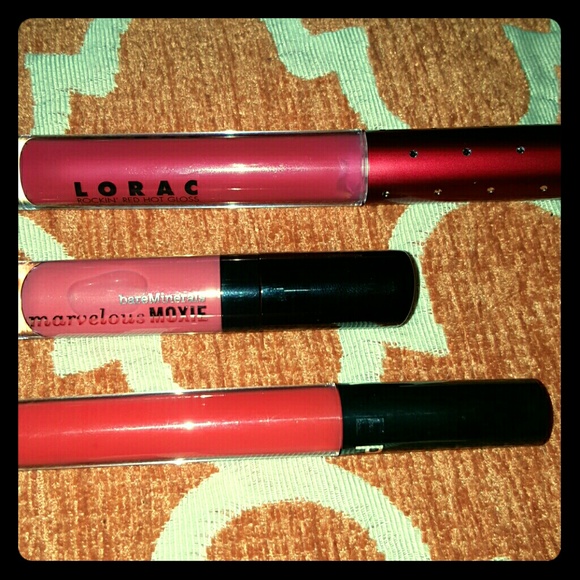 NWOT Lip gloss set: Lorac, bareminerals, Sephora