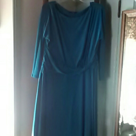 Chaps Faux Wrap Dress with a Twist size XL