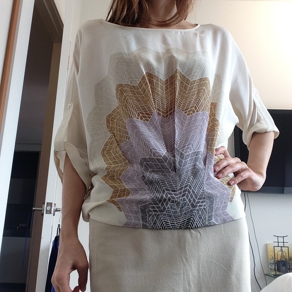BCBG silk top