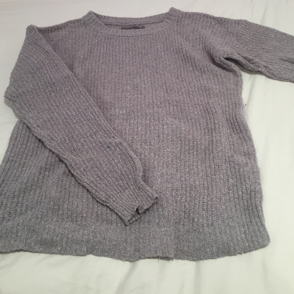 Cozy Grey Cable Knit Sweater