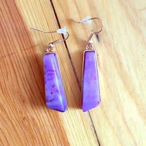 Purple amethyst earrings