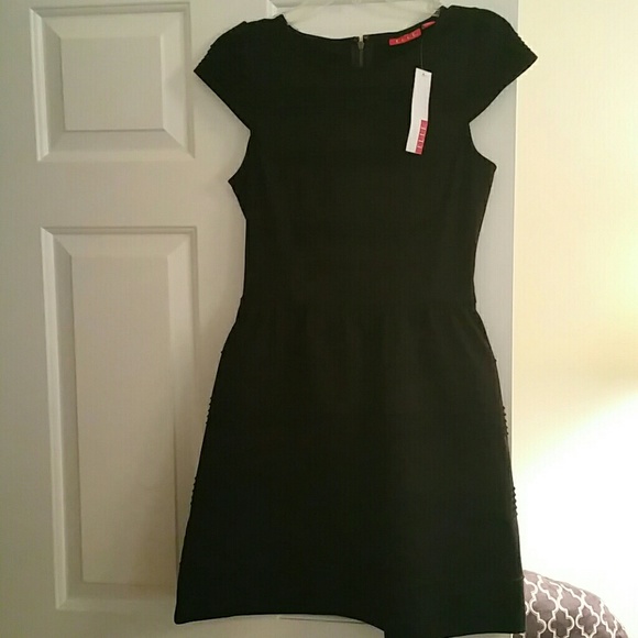 Black fit and flare dress