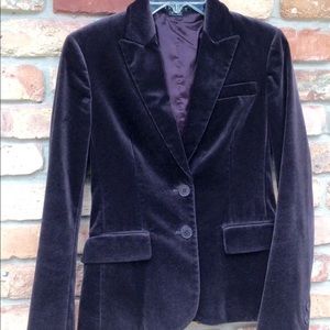 THEORY Plum Velvet Boyfriend Blazer Dinner Jacket
