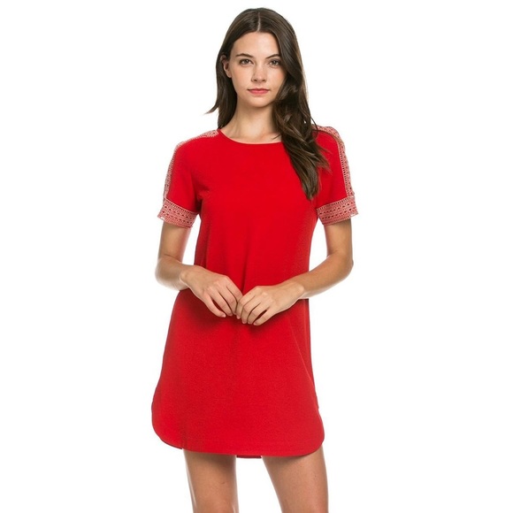 Red party dress