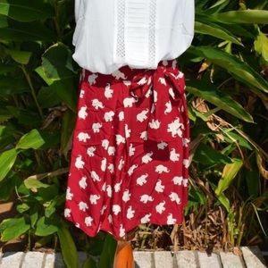 Elephant print skirt