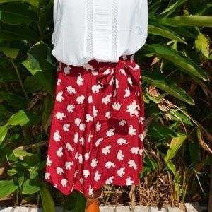 Elephant print skirt