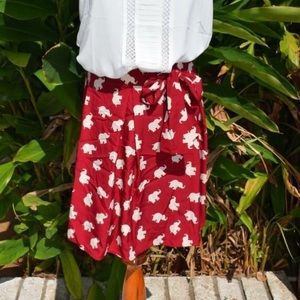 Elephant print skirt