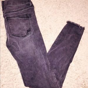 Express distressed skinny jeans