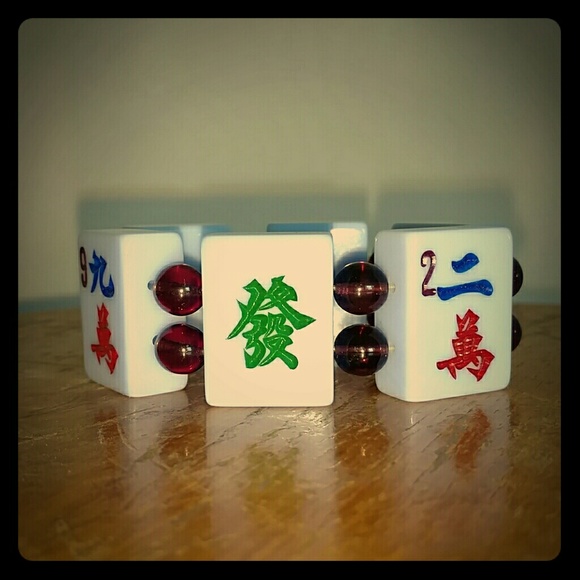 Cute & quirky mahjong tile bracelet