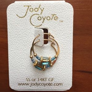 Jody Coyote 14K Gold Filled Beaded Hoop Earrings