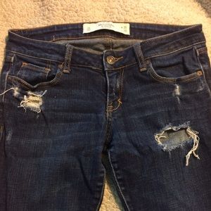 Abercrombie and Fitch super skinny dark jeans