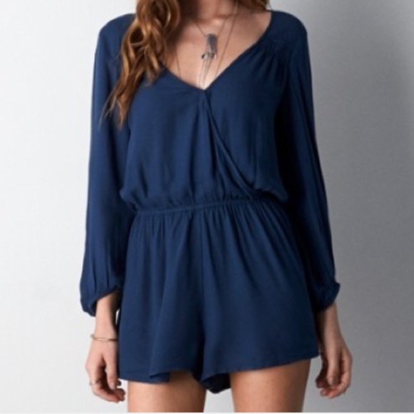 AMERICAN EAGLE Wrap Front Romper