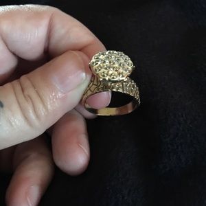 Gold nugget ring
