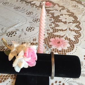 Vintage Sterling silver & 14K gold braid, bracelet