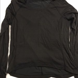 Lululemon black pin striped long sleeve