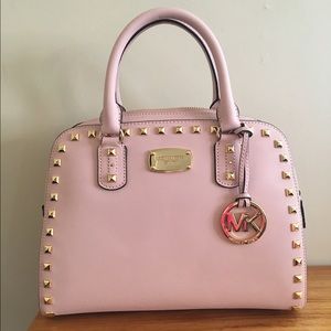 Michael Kors Saffiano medium satchel in blossom