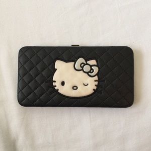 Hello Kitty Black Quilt Wallet