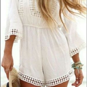 NWT - White Long Sleeve Romper