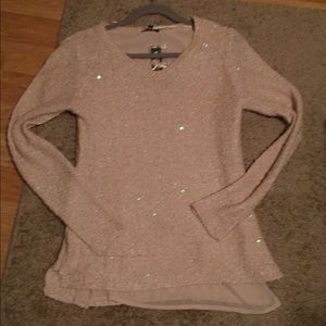 Oversize rosegold  Sequin sweater