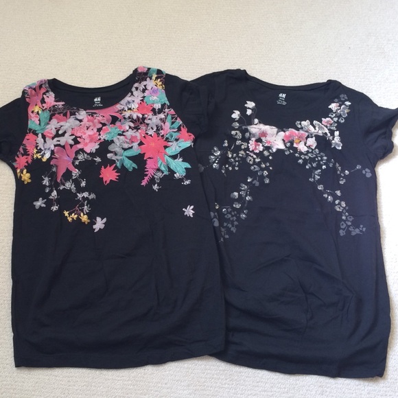H&M floral maternity tee's