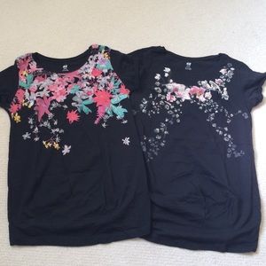 H&M floral maternity tee's