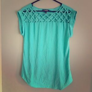 Blue-green shirt